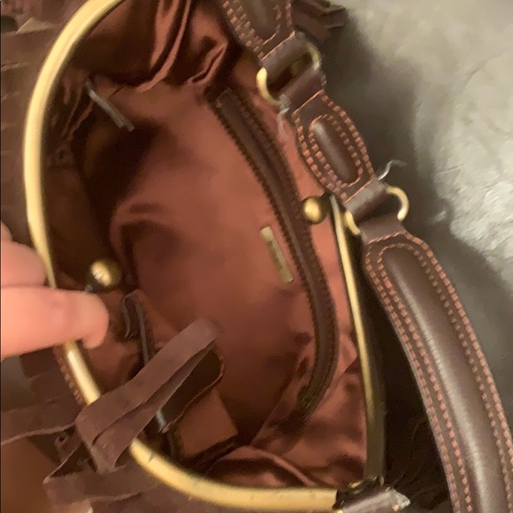 Maximum Fringe Brown suede leather purse - Picture 2 of 2
